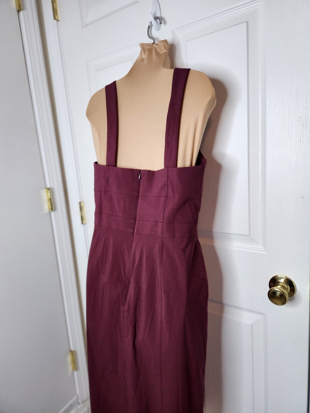 WHBM Sleeveless Front Button Sheath Dress Windsor Wine Size 12 NWT - Picture 7 of 14
